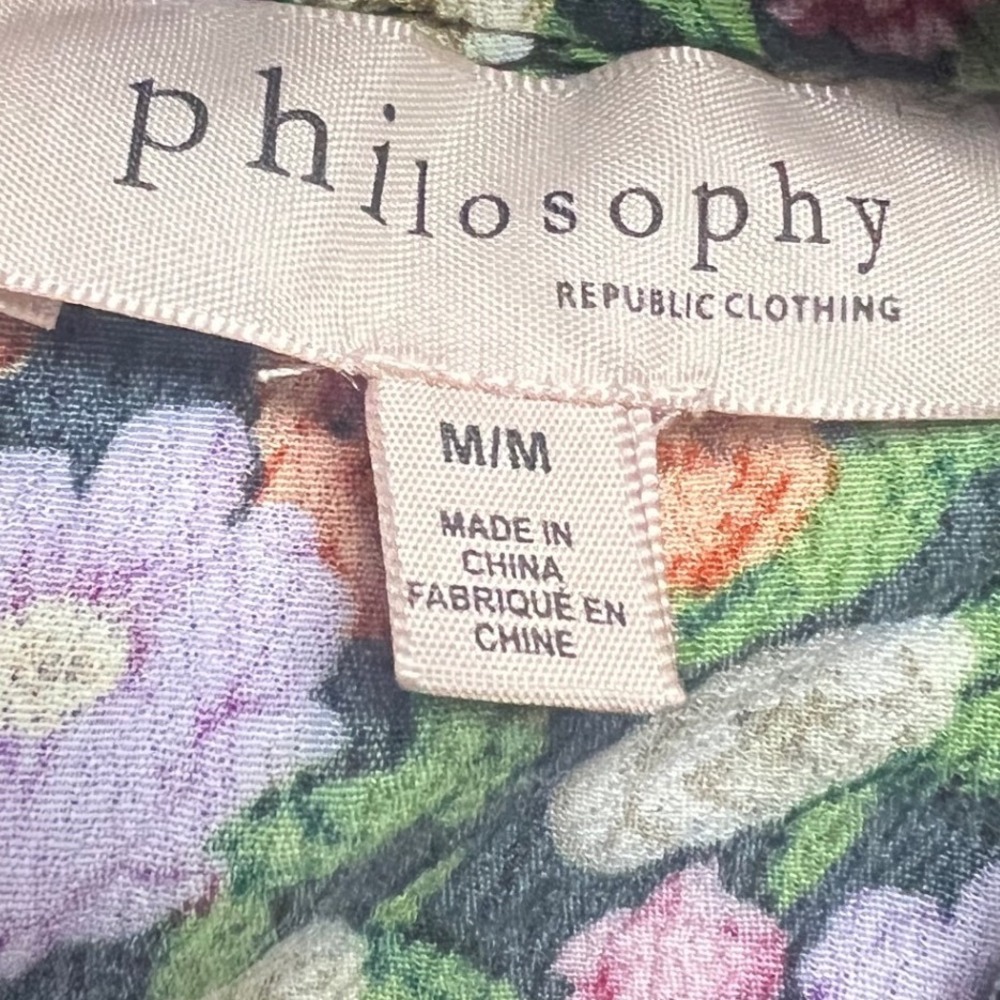 Philosophy Republic Clothing Floral Maxi Skirt Black Purple Orange Size Medium - Picture 3 of 5